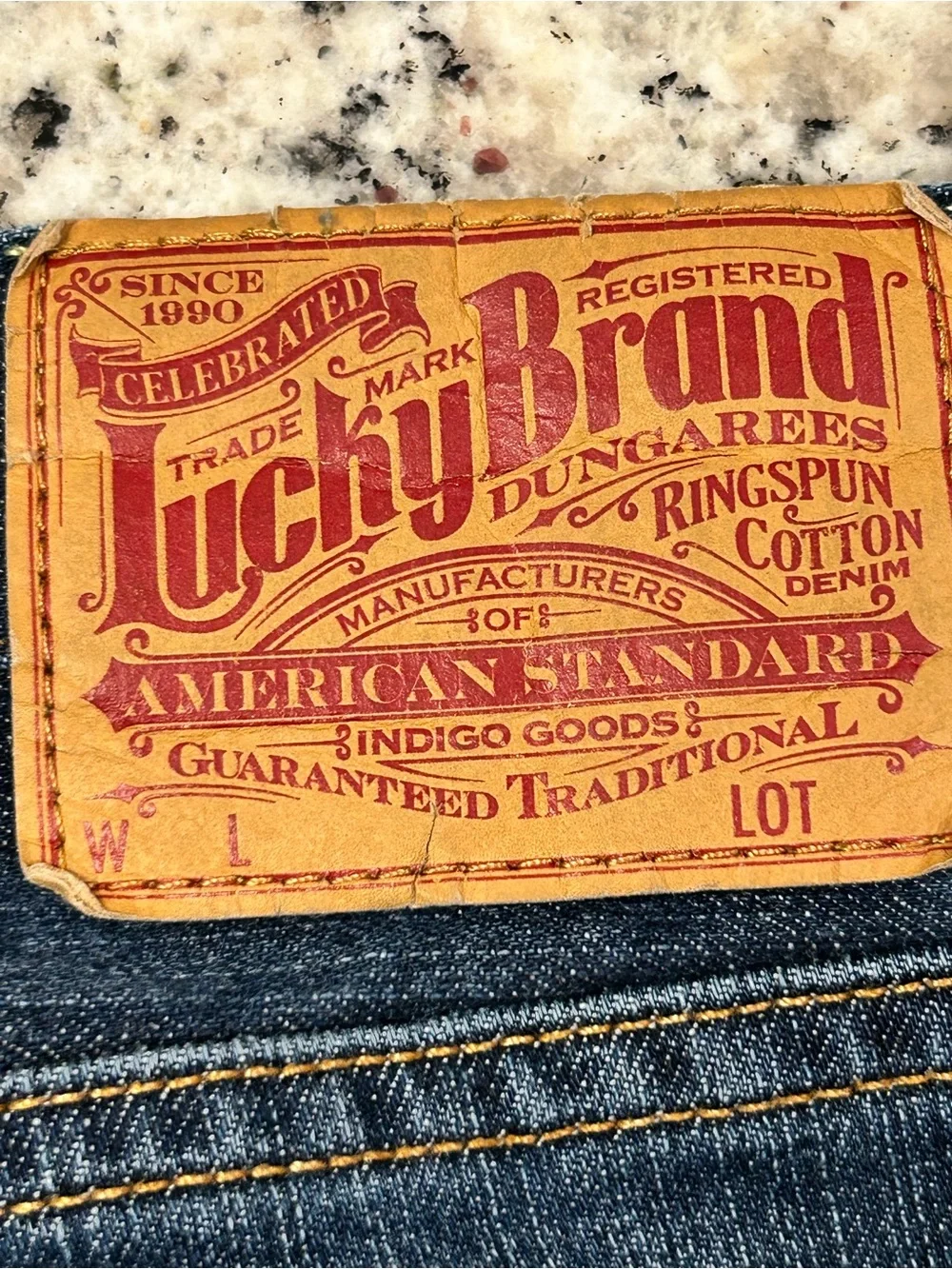 Lucky‎ Brand Vintage Gene Montesano Classic Fit Straight Leg Jeans Men’s 34/34